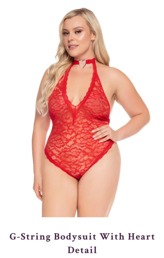 G-String Bodysuit with Heart Detail