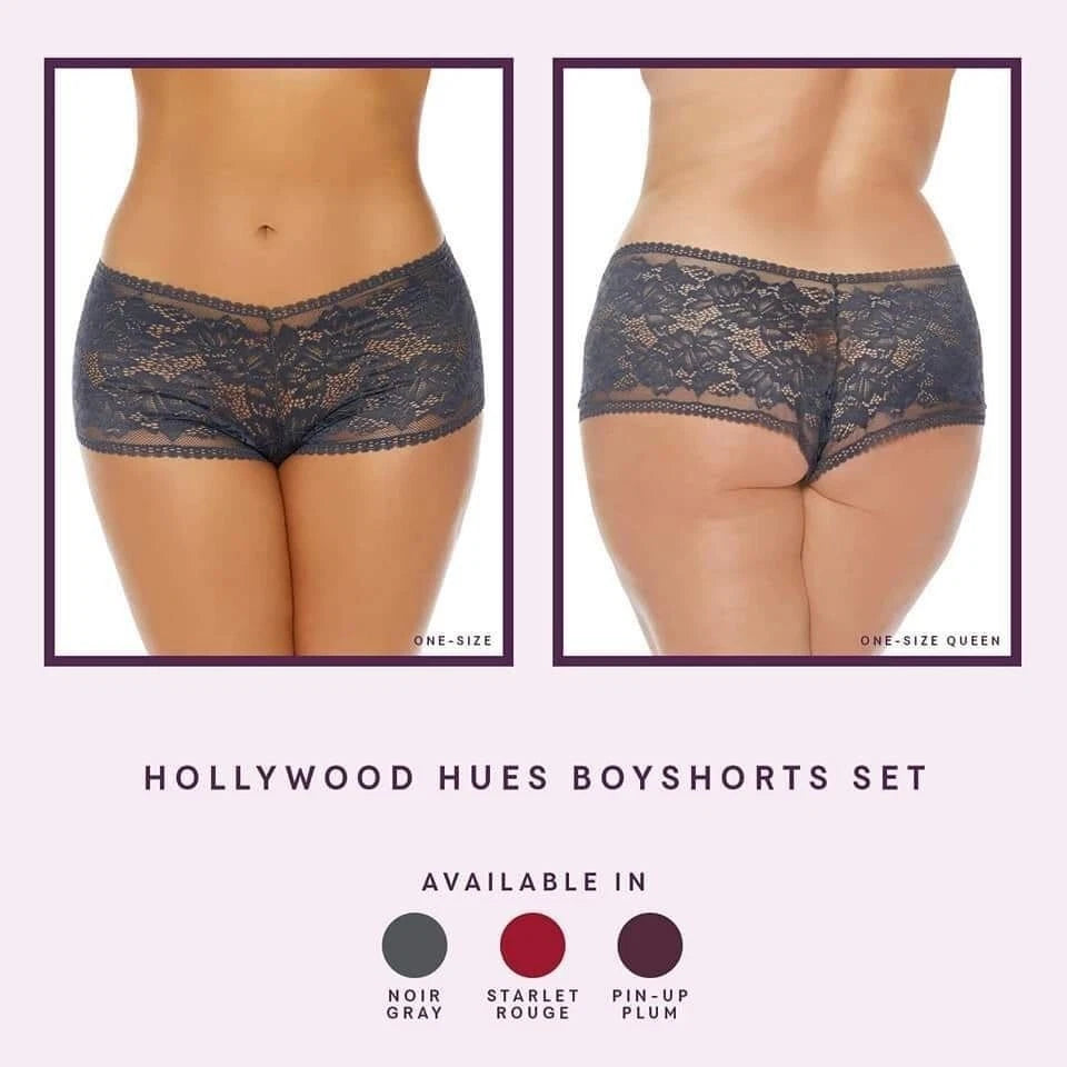Hollywood Hues Panty Sets - Brazilian/Tanga, Boyshort or G-String