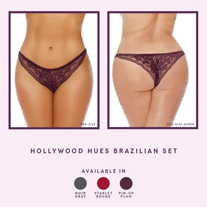 Hollywood Hues Panty Sets - Brazilian/Tanga, Boyshort or G-String