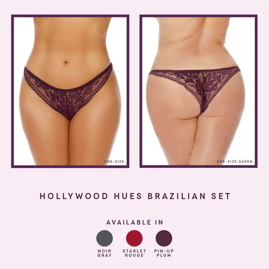 Hollywood Hues Panty Sets - Brazilian/Tanga, Boyshort or G-String