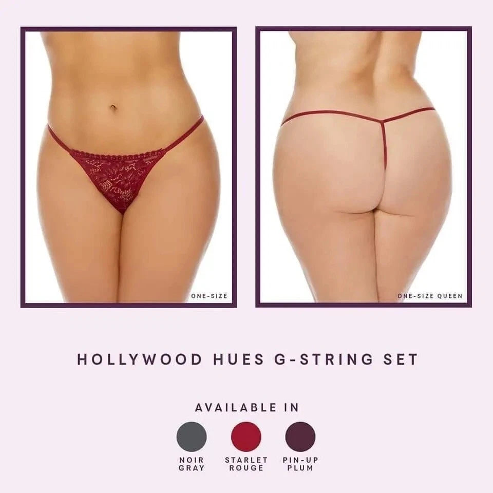 Hollywood Hues Panty Sets - Brazilian/Tanga, Boyshort or G-String