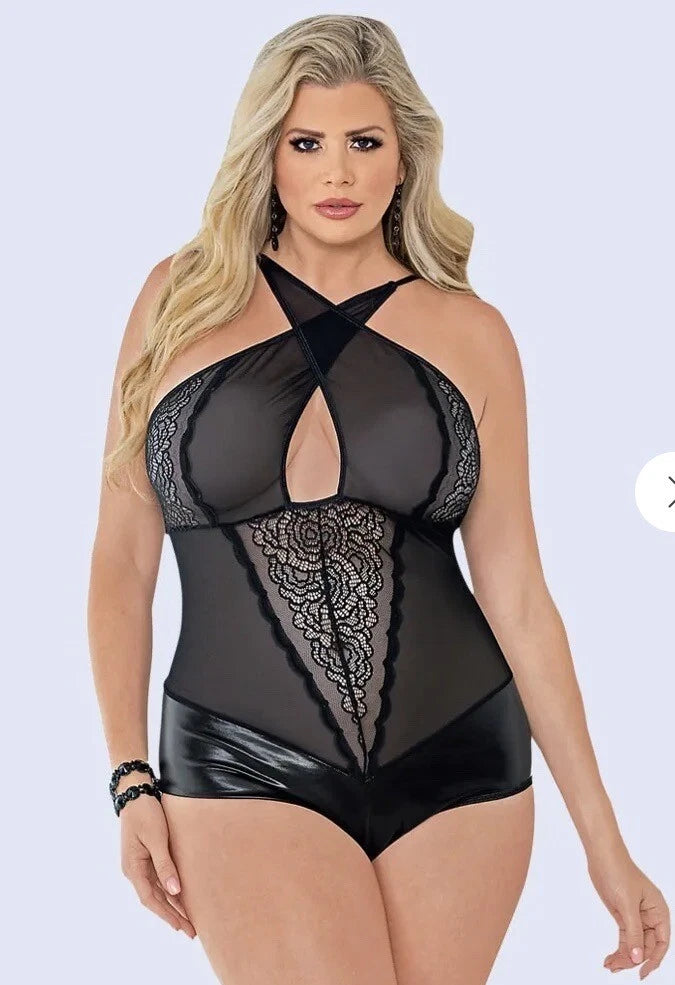 Lace & Mesh Bodysuit
