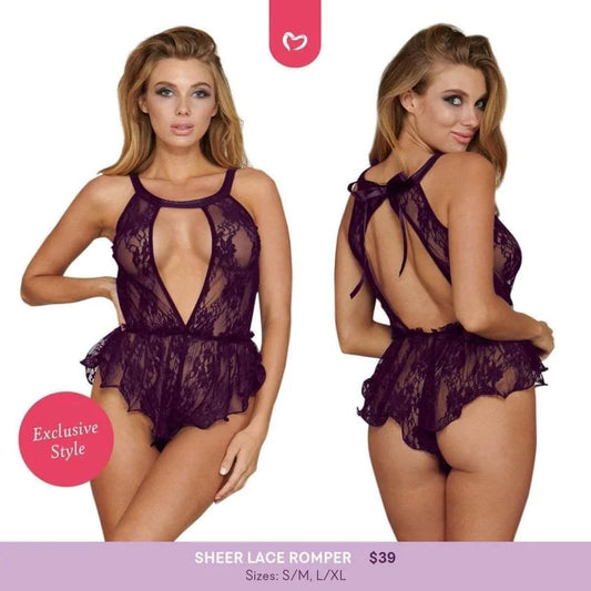 Sheer Lace Romper