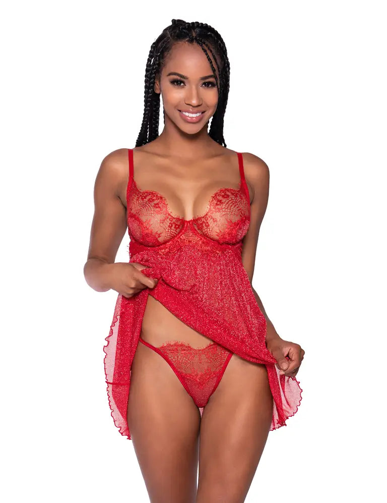 Shimmer & Lace Babydoll